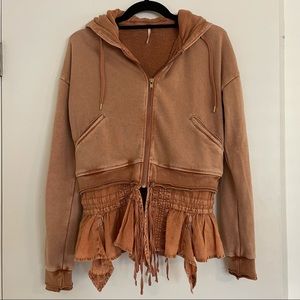 Free People zip up hoodie